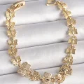 BUĞZ Pirinç Gold Renk Zirkon Taşlı Kelebek Model Zincir Kadın Bileklik
