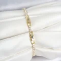 BUĞZ Pirinç Gold Renk Zirkon Taşlı Swan Model Su Yolu Kadın Bileklik