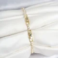 BUĞZ Pirinç Gold Renk Zirkon Taşlı Swan Model Su Yolu Kadın Bileklik - BUĞZ