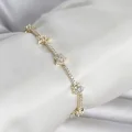 BUĞZ Pirinç Gold Renk Zirkon Taşlı Yıldız Model Kadın Bileklik