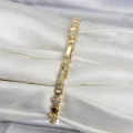 BUĞZ Pirinç Gold Renk Zirkon Taşlı Yıldız Model Kadın Bileklik - BUĞZ