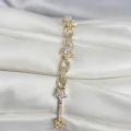 BUĞZ Pirinç Gold Renk Zirkon Taşlı Yıldız Model Kadın Bileklik - BUĞZ