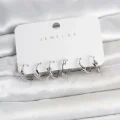 BUĞZ Pirinç Gümüş Renk Botega Model Kadın Küpe Seti