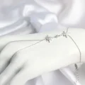 BUĞZ Pirinç Gümüş Renk Kutup Yıldızı Model Zirkon Taşlı Şahmeran