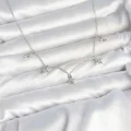 BUĞZ Pirinç Gümüş Renk Sıralı Minimal Kutup Yıldızı Model Kadın Kolye - BUĞZ