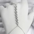 BUĞZ Pirinç Gümüş Renk Sıralı Zirkon Taşlı Kadın Şahmeran