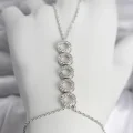 BUĞZ Pirinç Gümüş Renk Zirkon Taşlı Sıralı Halka Model Kadın Şahmeran