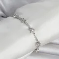 BUĞZ Pirinç Gümüş Renk Zirkon Taşlı Yıldız Model Kadın Bileklik