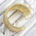 BUĞZ Pirinç Tel Sarma Model Gold Renk Kadın Bileklilk