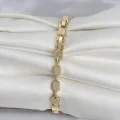 BUĞZ Pirinç Zirkon Taşlı Gold Renk Kadın Bileklik - BUĞZ