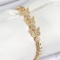 BUĞZ Pirinç Zirkon Taşlı Kelebek Model Gold Renk Kadın Bileklik