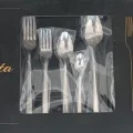 BUĞZ Pırlanta 30 Parça 6 Kişilik Çatal Kaşık Takımı 30 Parça Kutulu Hediyelik Çeyizlik Takım