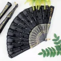 BUĞZ Plastik Pullu Kumaş Yelpaze 12li Siyah