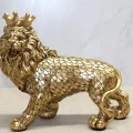 BUĞZ Polyester Dekoratif Taçlı Aslan Figürü Alk2576