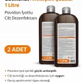 BUĞZ Povidon İyotlu Baticonal Antiseptik Çözelti 1 Litre x 2 Adet Cilt Dezenfektanı Solüsyon
