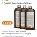 BUĞZ Povidon İyotlu Baticonal Antiseptik Çözelti 1 Litre x 3 Adet Cilt Dezenfektanı Solüsyon