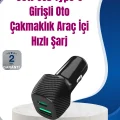  Power Delivery Destekli 38W Araç Tipi Hızlı Şarj Cihazı