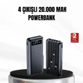 BUĞZ Powerbank 20000 mAh LED Fenerli ve Çoklu Güvenlik Korumasına Sahip