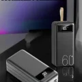  Powerbank 60.000 Mah Hızlı Şarj 4 Çıkışlı Uzun Şarj Süreli Dijital Göstergeli
