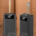 BUĞZ Powerbank 60.000 Mah Hızlı Şarj 4 Çıkışlı Uzun Şarj Süreli Dijital Göstergeli