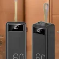  Powerbank 60.000 Mah Hızlı Şarj 4 Çıkışlı Uzun Şarj Süreli Dijital Göstergeli