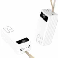  Powerbank 60.000 Mah Taşınabilir Şarj Hızlı El Fenerli Dijital Göstergeli