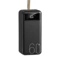  Powerbank 60.000 Mah Taşınabilir Şarj Hızlı El Fenerli Dijital Göstergeli