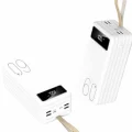 BUĞZ Powerbank 60.000 Mah Taşınabilir Şarj Hızlı El Fenerli Dijital Göstergeli - BUĞZ