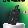 BUĞZ Powerbank Dahili Ekranlı 10000 mAh Çift Kablolu