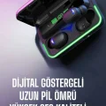 BUĞZ Powerbank Özellikli Kablosuz Bluetooth Kulaklık RGB Işıklı - BUĞZ