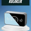 BUĞZ Powerbankli Bluetooth Kulaklık Yüksek Ses Aynalı Çift Dijital Gösterge Ekranı