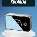BUĞZ Powerbankli Bluetooth Kulaklık Yüksek Ses Aynalı Çift Dijital Gösterge Ekranı
