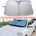 BUĞZ Premium Katlanır Oto Ön Arka Cam Güneşliği Metalize Isı Yalıtımlı Çantalı 150x70cm