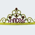 BUĞZ Prenses Yazılı Altın Renk Ayarlanabilir Parti Tacı