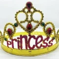 BUĞZ Prenses Yazılı Altın Renk Ayarlanabilir Parti Tacı 60 cm