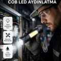 BUĞZ Profesyonel 4 Modlu Şarjlı El Feneri | 1300 mAh Batarya | Cree LED Teknolojisi