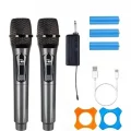 BUĞZ Profesyonel Çiftli Kablosuz Mikrofon Seti Karaoke Şarj Edilebilir 50 Metre