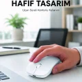 BUĞZ Profesyonel Kablosuz Bluetooth Mouse Çift Modlu Şarjlı Ergonomik Fare