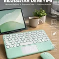 BUĞZ Profesyonel Wifi Q Klavye Bluetooth Klavye Touchpad 10.8 Inç Yeni Nesil