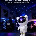 BUĞZ Projeksiyon Astronot Lamba Speaker Sevimli Astronot Bluetooth Hoparlör Yeni Nesil