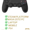 BUĞZ Ps4 Kol Wireless Bt Kablosuz Oyun Kolu Ps4 Joystick Tablet Telefon Pc Uyumlu Titreşimli Oyun Kolu