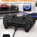 BUĞZ PS4 Uyumlu Kablosuz Oyun Kolu – Titreşimli, Şarjlı ve Ergonomik Yeni Nesil