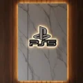 BUĞZ PS5 Logo Dekoratif Duvar Süsü Oyun Odası ve Salon Uyumu