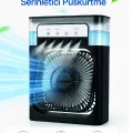 BUĞZ Püskürtmeli Masaüstü Fan 5 Başlıklı Serinletici, 600 ml Su Haznesi, 3 Kademe Fan, Type-C Bağlantı