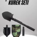 BUĞZ Pusulalı Katlanabilen Portatif Çantalı Mini Kazma Kürek Seti