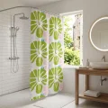 BUĞZ PVC Duş Perdesi - Çift Kanatlı - 12 Halkalı - 90x180 cm