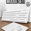  Q Klavye Beyaz Klavye Ve Mouse Seti Kablosuz USB Girişli