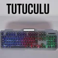  Q Klavye RGB Işıklı Klavye Ve Mouse Seti Kablolu Mouse Hediyeliş