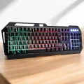  Q Klavye RGB Işıklı Klavye Ve Mouse Seti Kablolu Mouse Hediyeliş