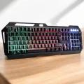  Q Klavye RGB Işıklı Klavye Ve Mouse Seti Kablolu Mouse Hediyeliş